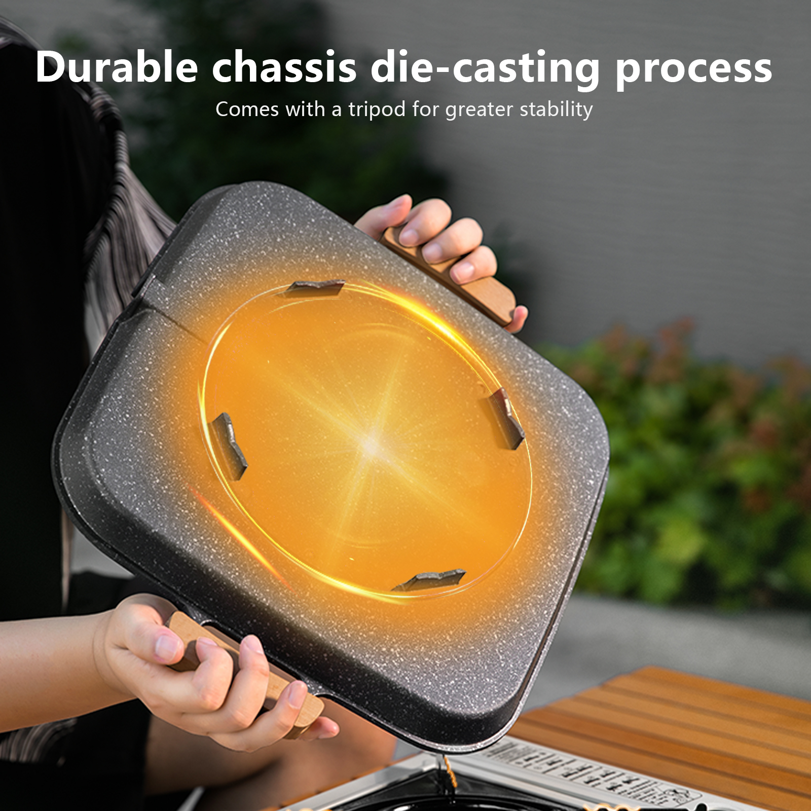 BISINNA Square BBQ Grill Pan N - Camping Cooking Frying Pan ulasan dan harga