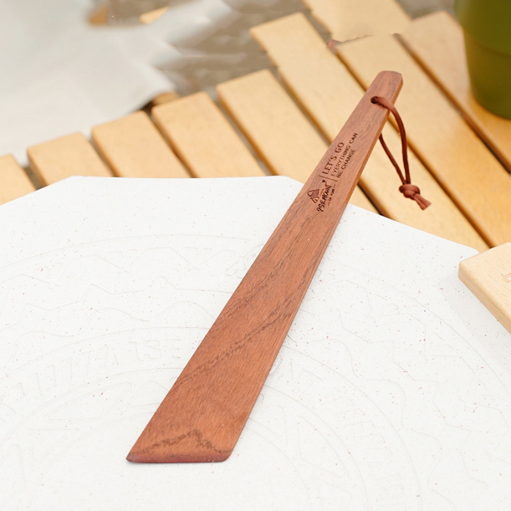 Outdoor Camping Wooden Spatula - Camping Cooking Roll ulasan dan harga