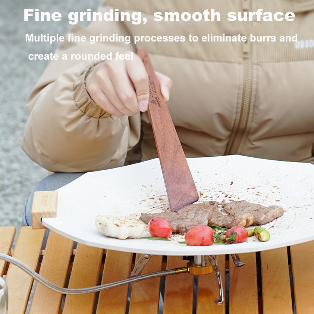 Outdoor Camping Wooden Spatula - Camping Cooking Roll ulasan dan harga