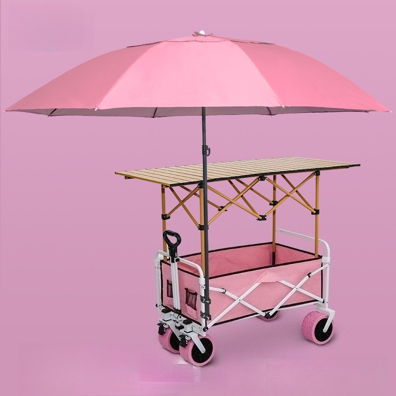 Pink Foldable Camping Wagon Ca - Camping Cooking Table Foldable ulasan dan harga