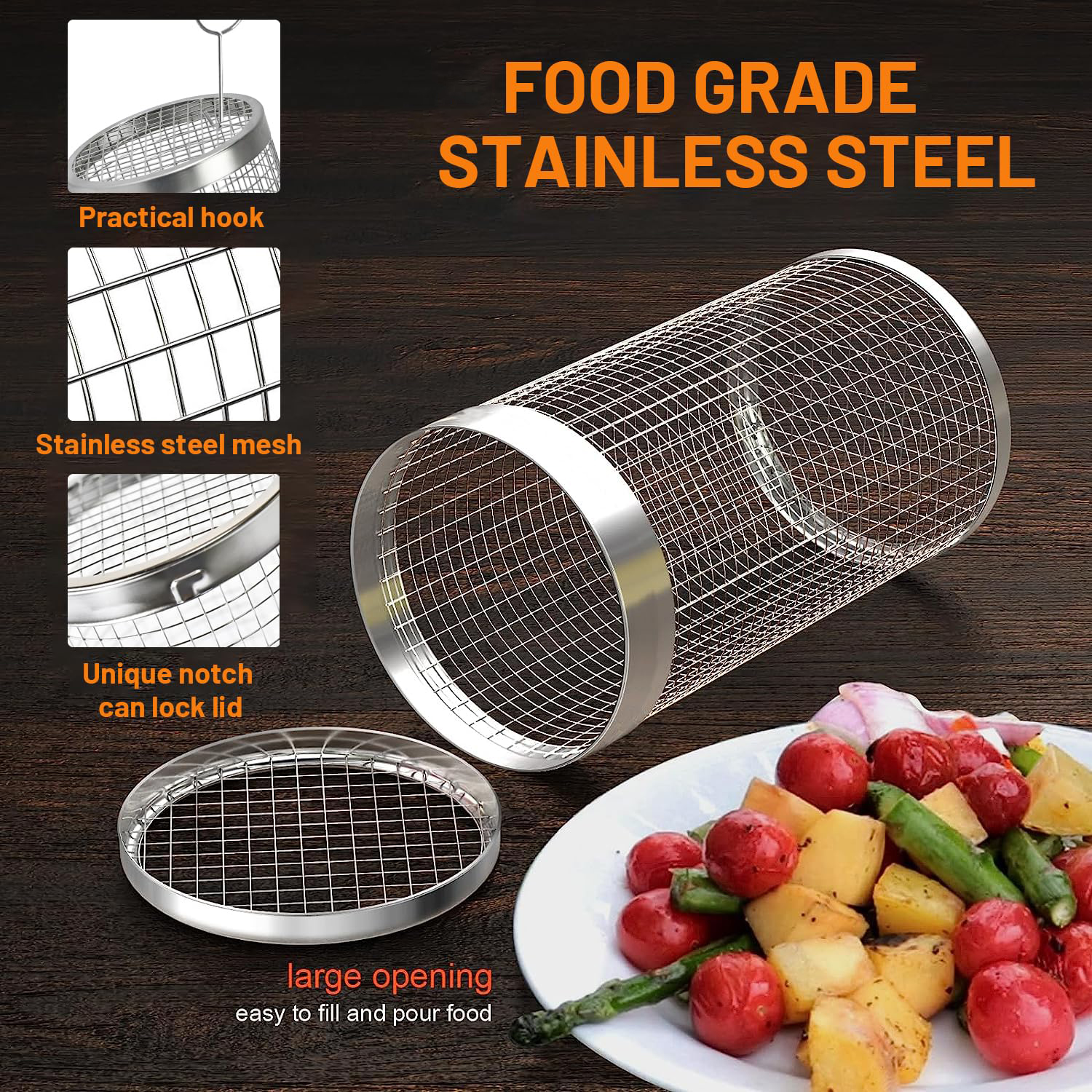2 Pieces Rolling Grilling Bask - Camping Cooking Trangia ulasan dan harga