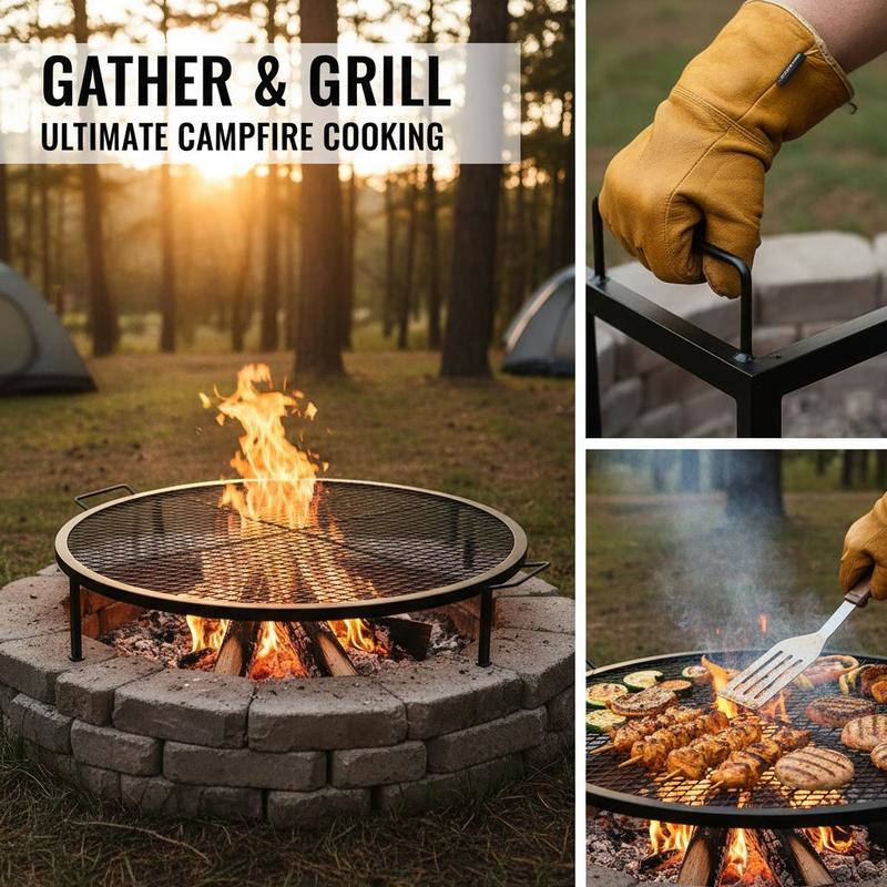 Black Round Cooking Grid 36 In - Camping Cooking Bbq ulasan dan harga