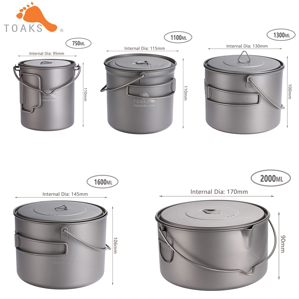 TOAKS TITANIUM POT WITH BAIL H - Mess Kit Titanium ulasan dan harga