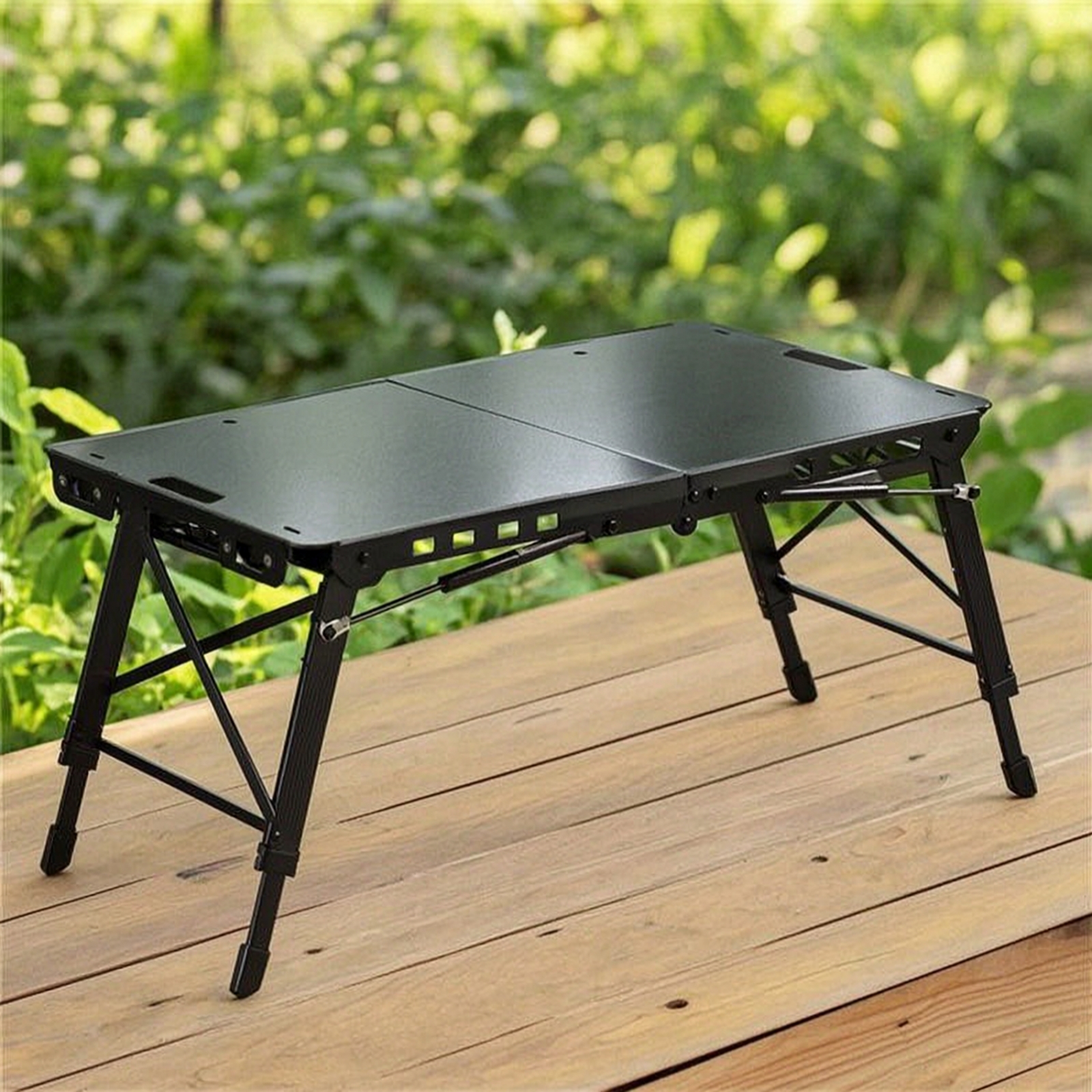 Folding Table with Hydraulic S - Camping Cooking Table Foldable ulasan dan harga