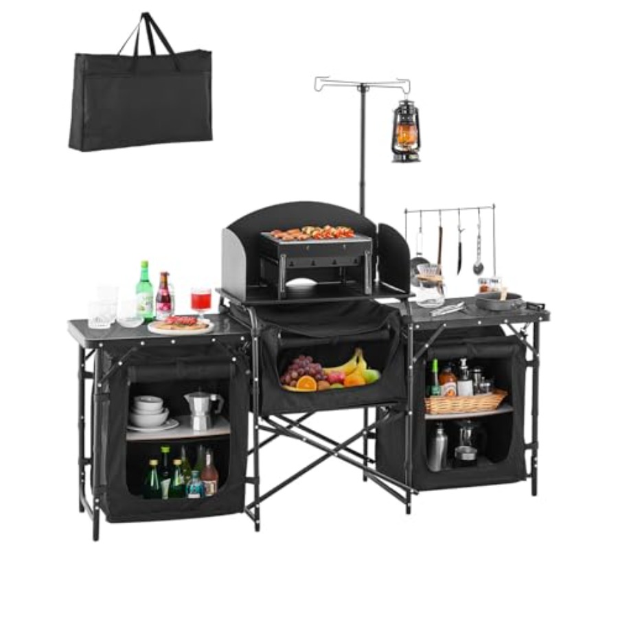 Camping Kitchen Table, Outdoor - Camping Cooking Bag ulasan dan harga