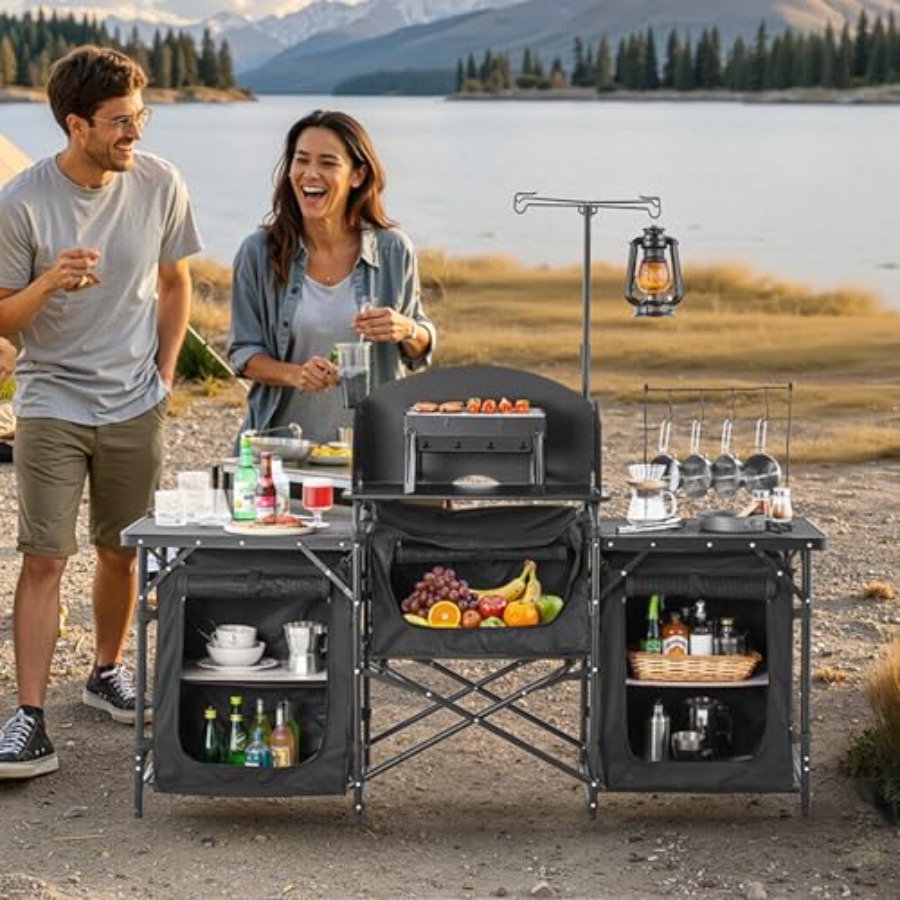 Camping Kitchen Table, Outdoor - Camping Cooking Bag ulasan dan harga