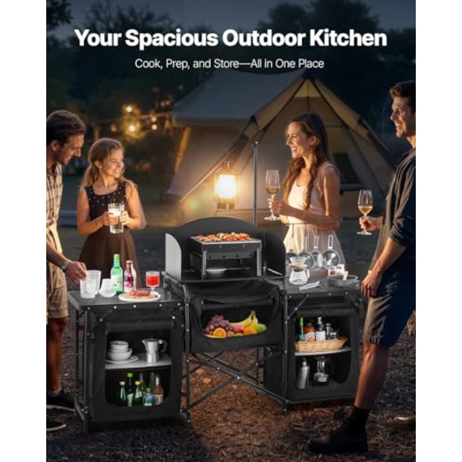 Camping Kitchen Table, Outdoor - Camping Cooking Bag ulasan dan harga